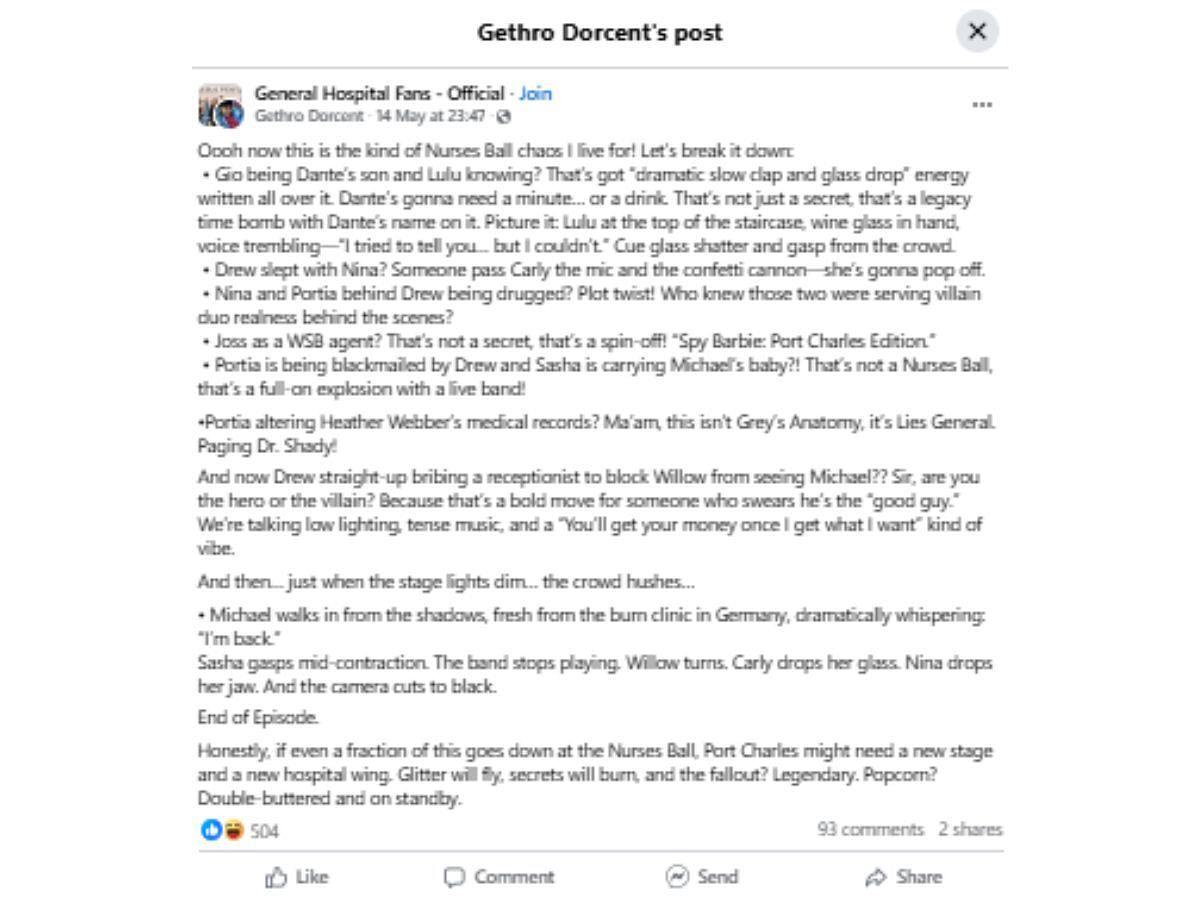 The Original Post by the fan (Image via Facebook/ @Gethro Dorcent)